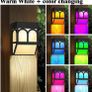 6 Pack Outdoor Wall Solar Lights,Fence Solar Lights Outdoor,Solar Wall Lights Outdoor Garden Waterproof, Decorative Garden Lights Image 3