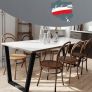 New table metal legs 70x77cm black Image 2