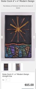 Heartworks Handmade Slate Clock