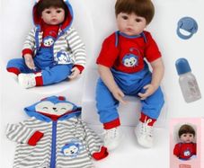 Reborn Baby Dolls 20" Real Soft Vinyl Silicone Realistic Dolls Toddler Lifelike Reborn Baby Boy Toys For Age3 plus (FREE POSTAGE)
