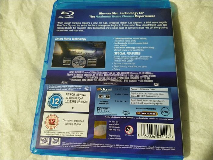 Brand New The Day After Tomorrow Blu-ray