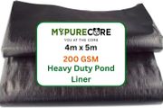 Pond Liner Various Sizes Heavy Duty HDPE Material - UV &amp; Tear Resistant, Flexible for Koi &amp; Fish Pools, Water Gardens