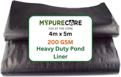Pond Liner Various Sizes Heavy Duty HDPE Material - UV & Tear Resistant, Flexible for Koi & Fish Pools, Water Gardens