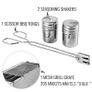 BRAND NEW Folding Charcoal BBQ Grill Portable Foldable Stainless Steel W/ Scissor BBQ Tong for Outdoor Camping Picnic Patio Cooking Image 5