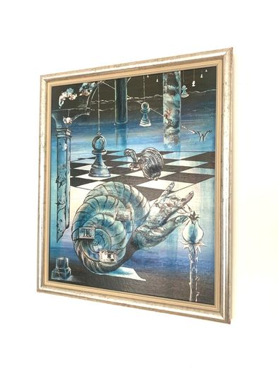 Vintage original surreal painting