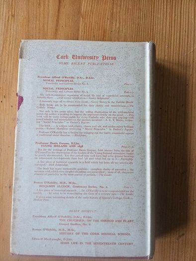 The Family At Bethany. By Alfred O' Rahilly. President of Cork University. First Edition 1949 Hardback With Dustjacket In Good Condition.  See Photos For Same.