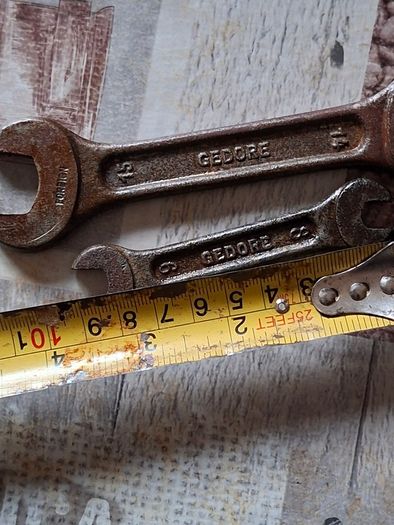 2 Antique Gedore double-sided open-ended Germany spanners, Postage Available or Collection