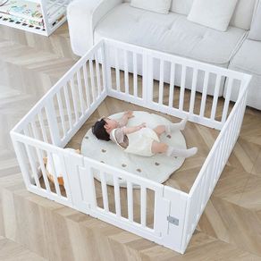 Baby Playpen Children Activity Center Safety Playground for Indoor and Outdoor White 4+3+1