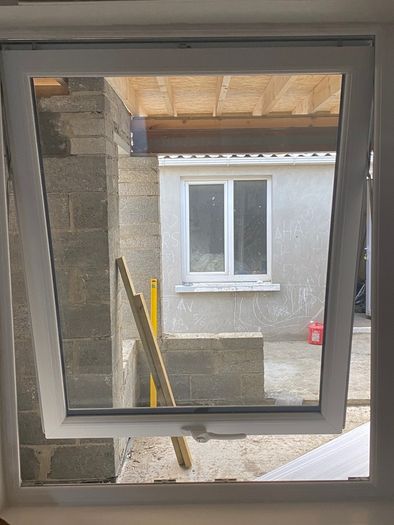 White uPVC sliding patio door and window