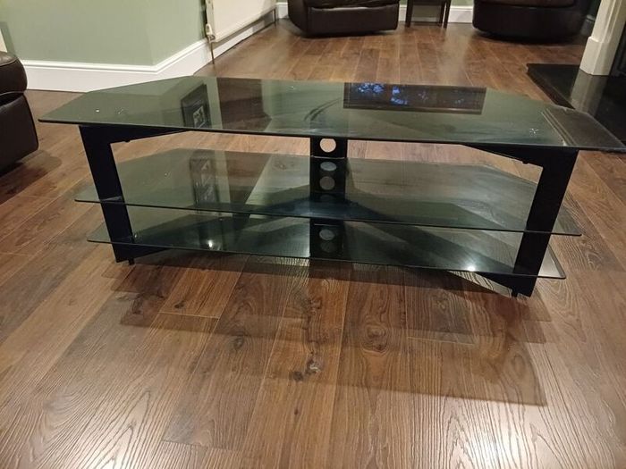 glass tv stand