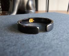 Black Titanium Fusion x S925 ring .Brand new