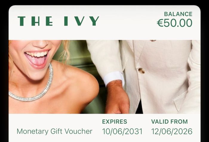 The Ivy, Dublin - Voucher