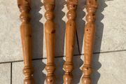 4 Spindled Table Legs - Solid Wood