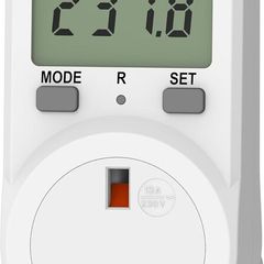Electricity Usage Monitor Power Meter Plug Energy Monitor Plug Meter UK Energy Cost Meter 5 Modes, Socket Power Monitors Power Consumption Meter Electricity Usage Consumption KWH Amp Volt Watt Meter