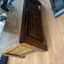 Solid Hardwood Coffee Table with 4 Storage Drawers, Dark Walnut Finish Image 2