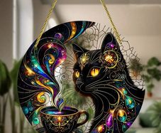 Witchy Cat Brewing Magic - house decoration