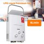 6L LPG Hot Water Heater 12KW Propan Gas Tankless Boiler with Shower Accessories for Home Camping Image 7