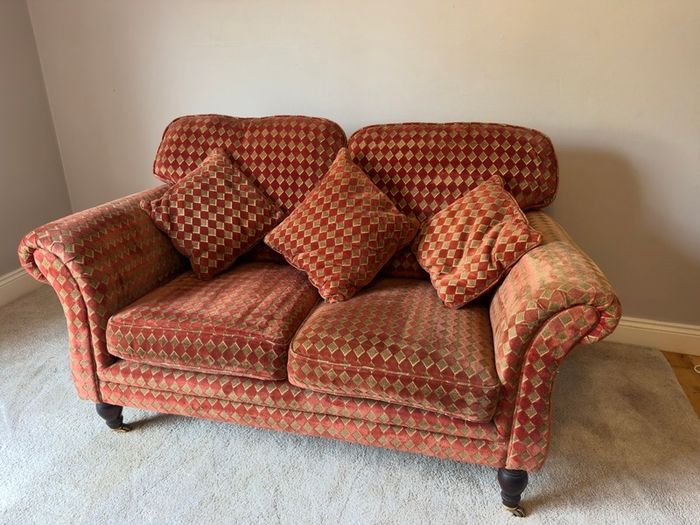 Love seat and wingback chair set