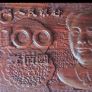 Carved wooden banknote. 100 yuan. Image 7