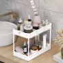 Storage Trolley 3-Tier Rolling Utility Cart Slide Out Shelving Organization Shelf for Laundry Bathroom Kitchen with Small Containers & Hooks White (FREE POSTAGE) Image 8