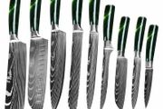 Complete Green Handle Set Knives 9 pcs Engrave your Name/Symbols By Di'Casteel