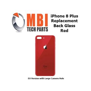iPhone 8 Plus Replacement Back Glass Door Cover with Adhesive Red