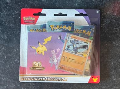 FREE Tracked Shipping. Pokemon 30th Celebration Lucario Tech Sticker Collection