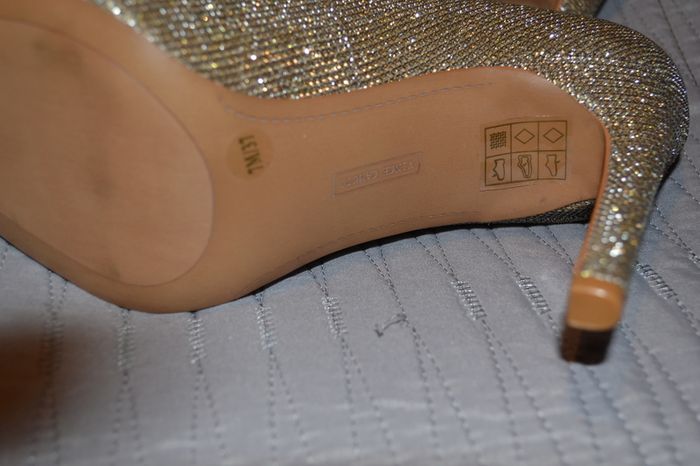 Vince Camuto high hills champagne glitter size UK4 (37EU/7US) brand new!