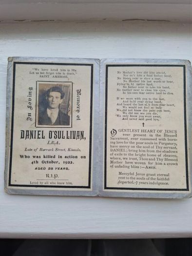 Cork IRA Memorial Cards (2)