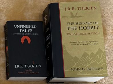 The Unfinished Tales & The History of the Hobbit Tolkien/Middle Earth Books Collection (2 Books)