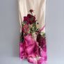 Pre Owned Marc Angelo Floral Satin Shift Dress with Matching Belt Image 5