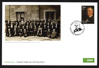 2018 Ireland The 100th Anniversary of the Death of John Redmond, 1856-1918 An Post First Day Cover (FDC)