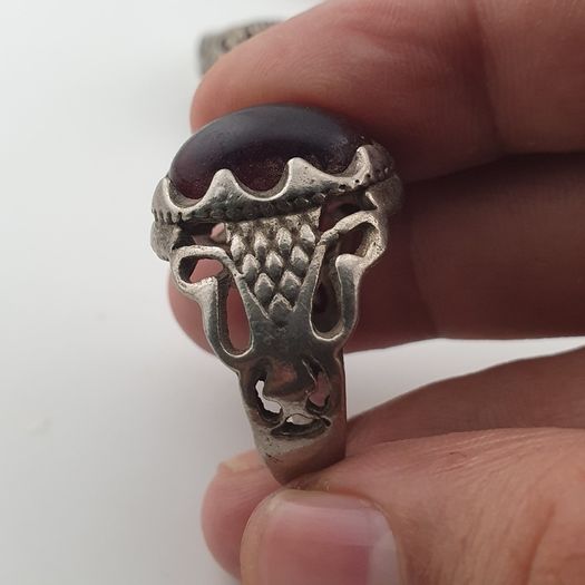 Antique Rings Lot 15 Mixed Brass, Stone & Glass Rings