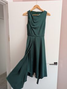 Forest Green belted occasion Oasis Dress size UK 8