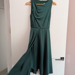 Forest Green belted occasion Oasis Dress size UK 8