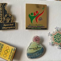 Special Olympics commemorative pin badges