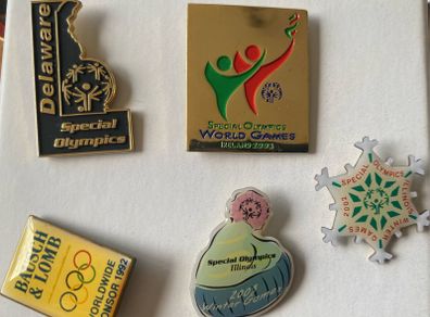 Special Olympics commemorative pin badges