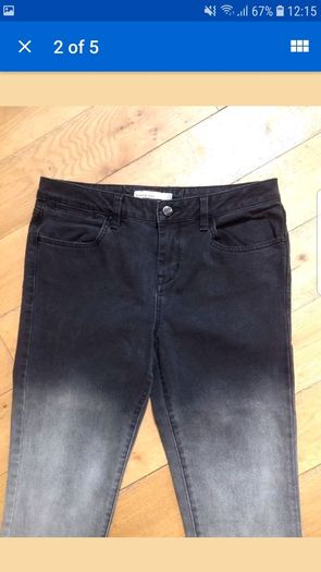 Karen Millen washed grey ombre black uk8 jeans