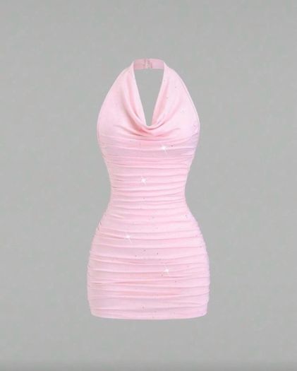 Baby Pink Shein Party Dress
