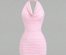 Baby Pink Shein Party Dress