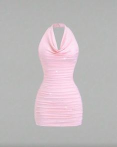 Baby Pink Shein Party Dress