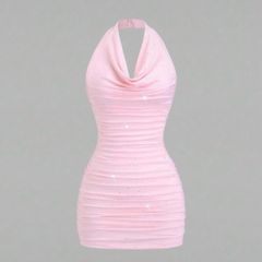 Baby Pink Shein Party Dress