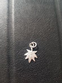 925 silver hemp leaf pendant