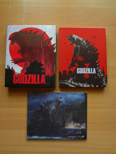 Godzilla (2014) 3D & Blu Ray Steelbook (RARE)