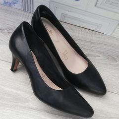 Clarks somerset ladies black high heel dress shoe UK 7... EUR 41
