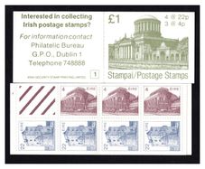 1983 Ireland Four Courts Definitive Stamps Booklet Mint Never Hinged (MNH). Hibernian HB23