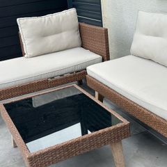 Rattan garden furniture