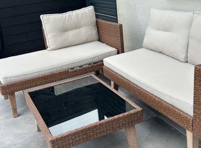Rattan garden furniture