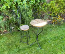 Wrought Iron table and chair