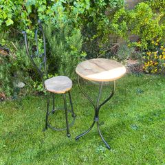 Wrought Iron table and chair